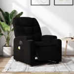vidaXL Fotoliu electric de masaj rabatabil, negru, textil vidaXL Fotoliu electric de masaj rabatabil, negru, textil