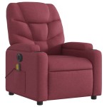 vidaXL Fotoliu electric de masaj rabatabil, roșu vin, textil vidaXL Fotoliu electric de masaj rabatabil, roșu vin, textil