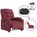 vidaXL Fotoliu electric de masaj rabatabil, roșu vin, textil vidaXL Fotoliu electric de masaj rabatabil, roșu vin, textil