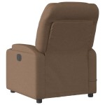 vidaXL Fotoliu electric de masaj rabatabil, maro, textil