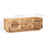 vidaXL Comodă TV, 120 x 30 x 40 cm, lemn de mango nefinisat vidaXL Comodă TV, 120 x 30 x 40 cm, lemn de mango nefinisat