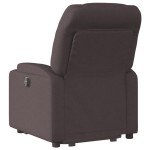 vidaXL Fotoliu rabatabil cu ridicare pe verticală, maro închis, textil