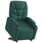 vidaXL Fotoliu rabatabil ridicare pe verticală, verde închis, textil vidaXL Fotoliu rabatabil ridicare pe verticală, verde închis, textil