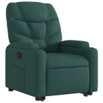 vidaXL Fotoliu rabatabil ridicare pe verticală, verde închis, textil vidaXL Fotoliu rabatabil ridicare pe verticală, verde închis, textil