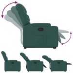 vidaXL Fotoliu rabatabil ridicare pe verticală, verde închis, textil vidaXL Fotoliu rabatabil ridicare pe verticală, verde închis, textil