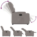 vidaXL Fotoliu rabatabil cu ridicare pe verticală, gri taupe, textil vidaXL Fotoliu rabatabil cu ridicare pe verticală, gri taupe, textil