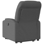 vidaXL Fotoliu electric rabatabil cu ridicare, gri închis, textil