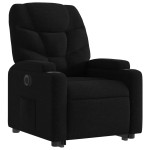 vidaXL Fotoliu electric rabatabil cu ridicare, negru, textil