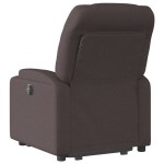 vidaXL Fotoliu electric rabatabil cu ridicare, maro închis, textil