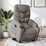 vidaXL Fotoliu electric rabatabil cu ridicare, gri taupe, textil