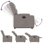 vidaXL Fotoliu electric rabatabil cu ridicare, gri taupe, textil