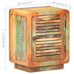 vidaXL Noptieră, 40 x 30 x 50 cm, lemn masiv reciclat vidaXL Noptieră, 40 x 30 x 50 cm, lemn masiv reciclat