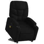 vidaXL Fotoliu electric de masaj rabatabil cu ridicare, negru, textil