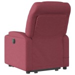 vidaXL Fotoliu de masaj electric rabatabil cu ridicare roșu vin textil