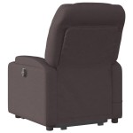 vidaXL Fotoliu electric masaj rabatabil cu ridicare maro închis textil vidaXL Fotoliu electric masaj rabatabil cu ridicare maro închis textil