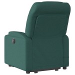 vidaXL Fotoliu electric masaj rabatabil / ridicare verde închis textil