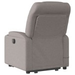 vidaXL Fotoliu electric masaj rabatabil cu ridicare, gri taupe, textil