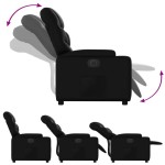 vidaXL Fotoliu rabatabil electric, negru, piele ecologică