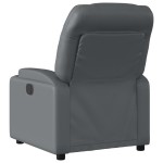 vidaXL Fotoliu rabatabil electric, gri, piele ecologică