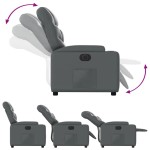 vidaXL Fotoliu rabatabil electric, gri, piele ecologică