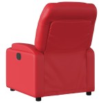 vidaXL Fotoliu rabatabil electric, roșu, piele ecologică