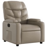 vidaXL Fotoliu rabatabil electric, cappuccino, piele ecologică