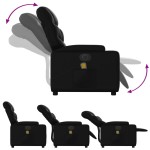 vidaXL Fotoliu electric de masaj rabatabil, negru, piele ecologică vidaXL Fotoliu electric de masaj rabatabil, negru, piele ecologică