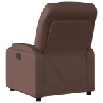 vidaXL Fotoliu electric de masaj rabatabil, maro, piele ecologică