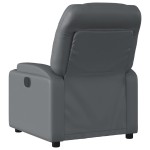 vidaXL Fotoliu de masaj electric rabatabil, gri, piele ecologică