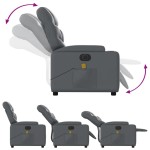 vidaXL Fotoliu de masaj electric rabatabil, gri, piele ecologică