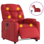 vidaXL Fotoliu electric de masaj rabatabil, roșu, piele ecologică vidaXL Fotoliu electric de masaj rabatabil, roșu, piele ecologică