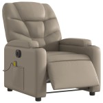 vidaXL Fotoliu electric masaj rabatabil, cappuccino, piele ecologică