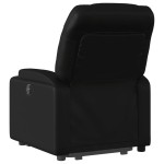 vidaXL Fotoliu rabatabil electric cu ridicare, negru, piele ecologică