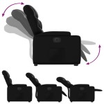 vidaXL Fotoliu rabatabil electric cu ridicare, negru, piele ecologică