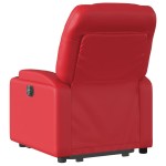 vidaXL Fotoliu rabatabil electric cu ridicare, roșu, piele ecologică
