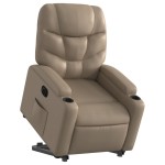 vidaXL Fotoliu rabatabil electric cu ridicare, cappuccino