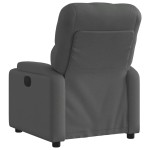 vidaXL Fotoliu rabatabil electric, gri închis, material textil