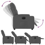 vidaXL Fotoliu rabatabil electric, gri închis, material textil