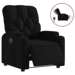 vidaXL Fotoliu rabatabil electric, negru, material textil