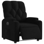 vidaXL Fotoliu rabatabil electric, negru, material textil