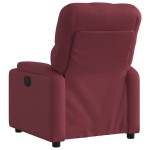 vidaXL Fotoliu rabatabil electric, roșu vin, material textil
