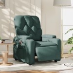 vidaXL Fotoliu rabatabil electric, verde închis, material textil vidaXL Fotoliu rabatabil electric, verde închis, material textil