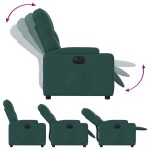 vidaXL Fotoliu rabatabil electric, verde închis, material textil vidaXL Fotoliu rabatabil electric, verde închis, material textil