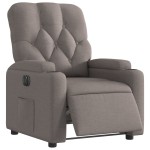 vidaXL Fotoliu rabatabil electric, gri taupe, material textil