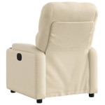 vidaXL Fotoliu rabatabil electric, crem, material textil