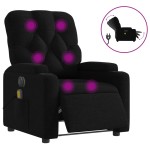 vidaXL Fotoliu electric de masaj rabatabil, negru, textil vidaXL Fotoliu electric de masaj rabatabil, negru, textil