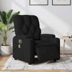 vidaXL Fotoliu electric de masaj rabatabil, negru, textil vidaXL Fotoliu electric de masaj rabatabil, negru, textil