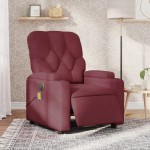 vidaXL Fotoliu electric de masaj rabatabil, roșu vin, textil vidaXL Fotoliu electric de masaj rabatabil, roșu vin, textil
