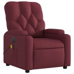 vidaXL Fotoliu electric de masaj rabatabil, roșu vin, textil vidaXL Fotoliu electric de masaj rabatabil, roșu vin, textil