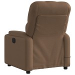 vidaXL Fotoliu electric de masaj rabatabil, maro, textil